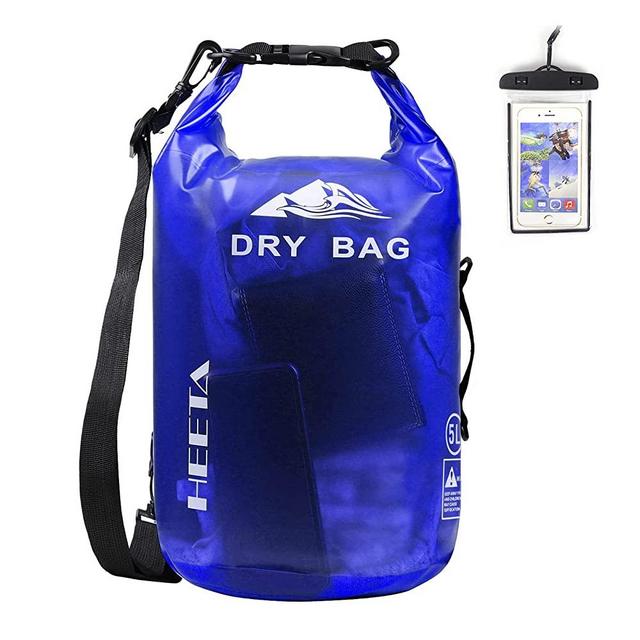 HEETA Waterproof Dry Bag for Women Men, 5L/10L/20L/30L/40L Roll Top Lightweight Dry Storage Bag Backpack with Phone Case for Travel, Swimming, Boating, Kayaking, Camping and Beach