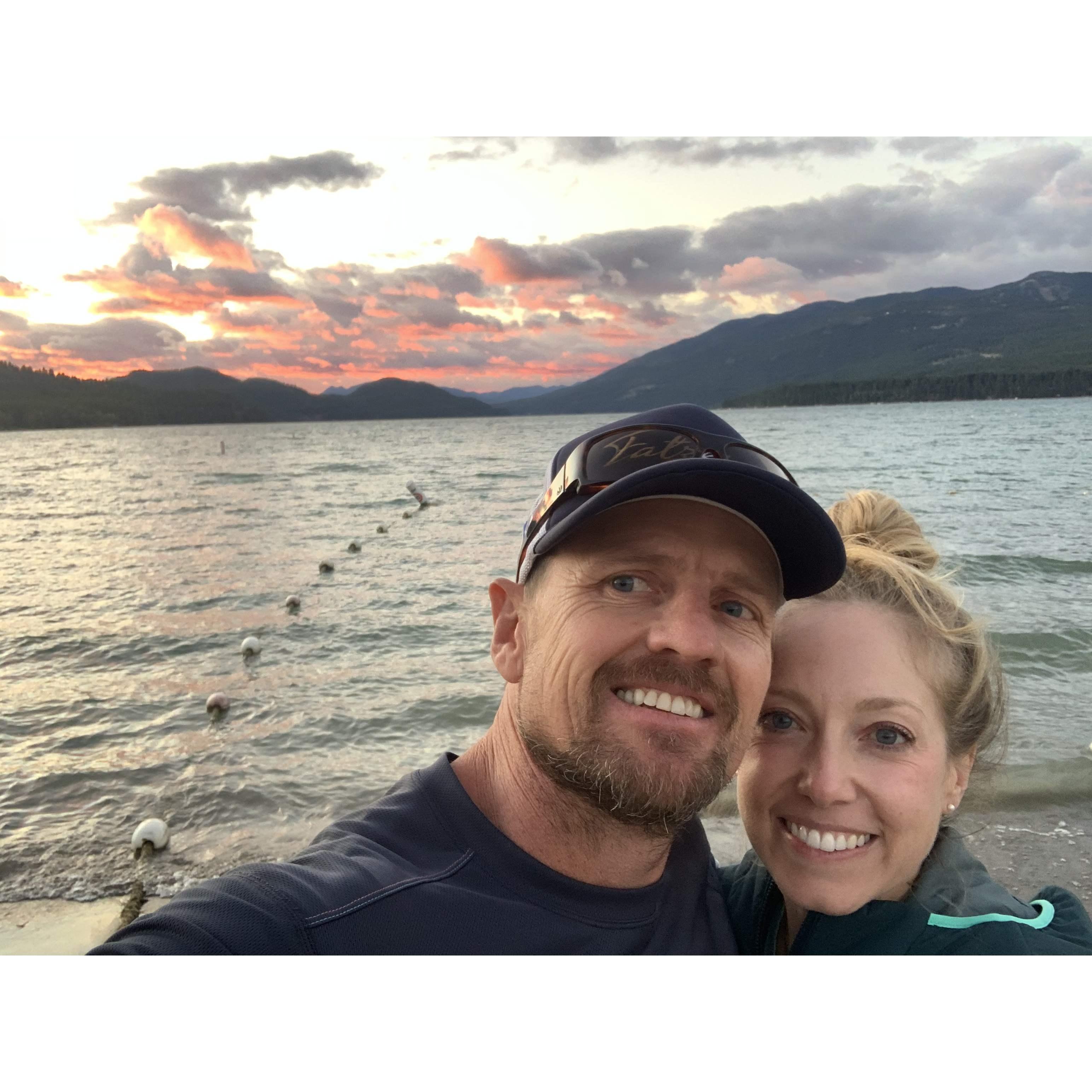 Sunsets at Whitefish Lake