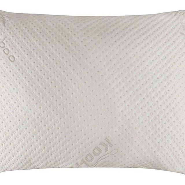 Snuggle-Pedic Ultra-Luxury Bamboo Shredded Memory Foam Pillow Combination with Adjustable Fit and Zipper Removable Kool-Flow Breathable Cooling Hypoallergenic Pillow Cover (Standard)