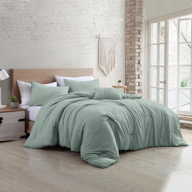 Modern Threads 4-Piece Garment-Washed Comforter Set Beck Spa Queen