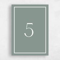 Green Wedding Table Number - Artvin