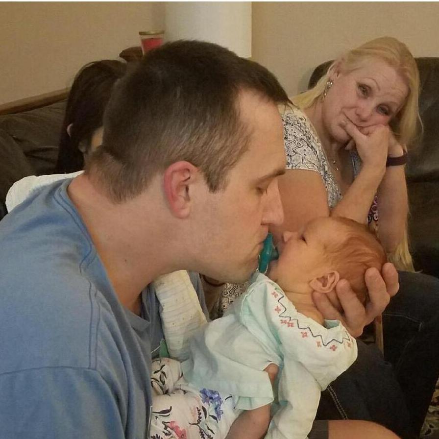 Wayne, Emma, and Grandma Sarajane - Superbowl 2017