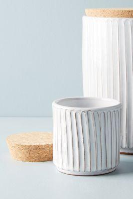 Glazed Terracotta Canister, Size Medium