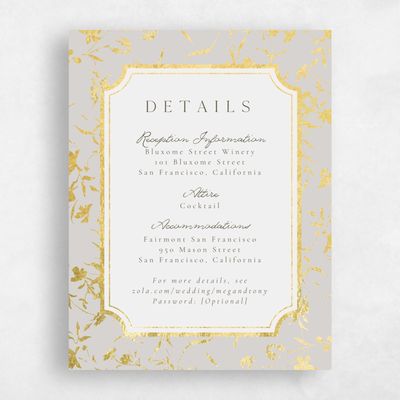 Stone Gray, Grey Wedding Enclosure - Vasara Foil