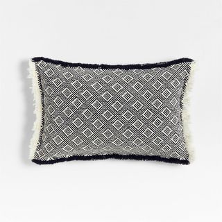 Geo Fringe Organic Cotton Throw Pillow Cover