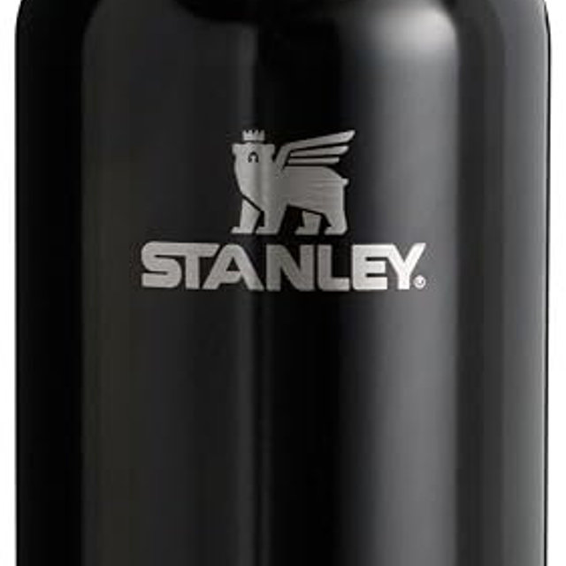 STANLEY All Day Slim Bottle, 20 oz, Black | Removable Top for Adding Ice | Leakproof Water Bottle| Slim Design for Travel & Gym | Insulated Stainless Steel | BPA-Free