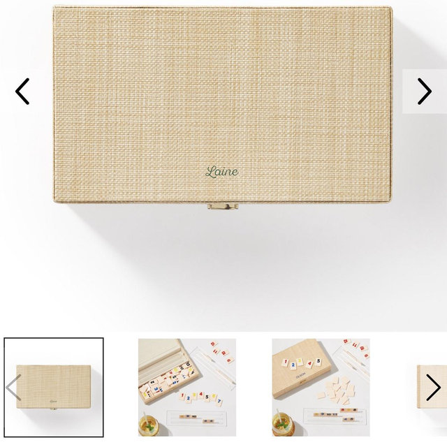 Raffia Rummy Tile Game Set