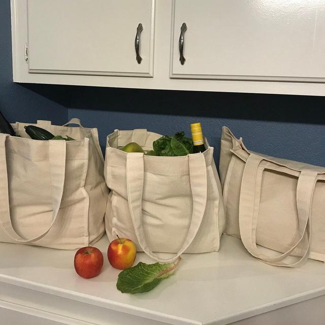 Set of 3 Tote Bag, 100% Cotton Tote,...