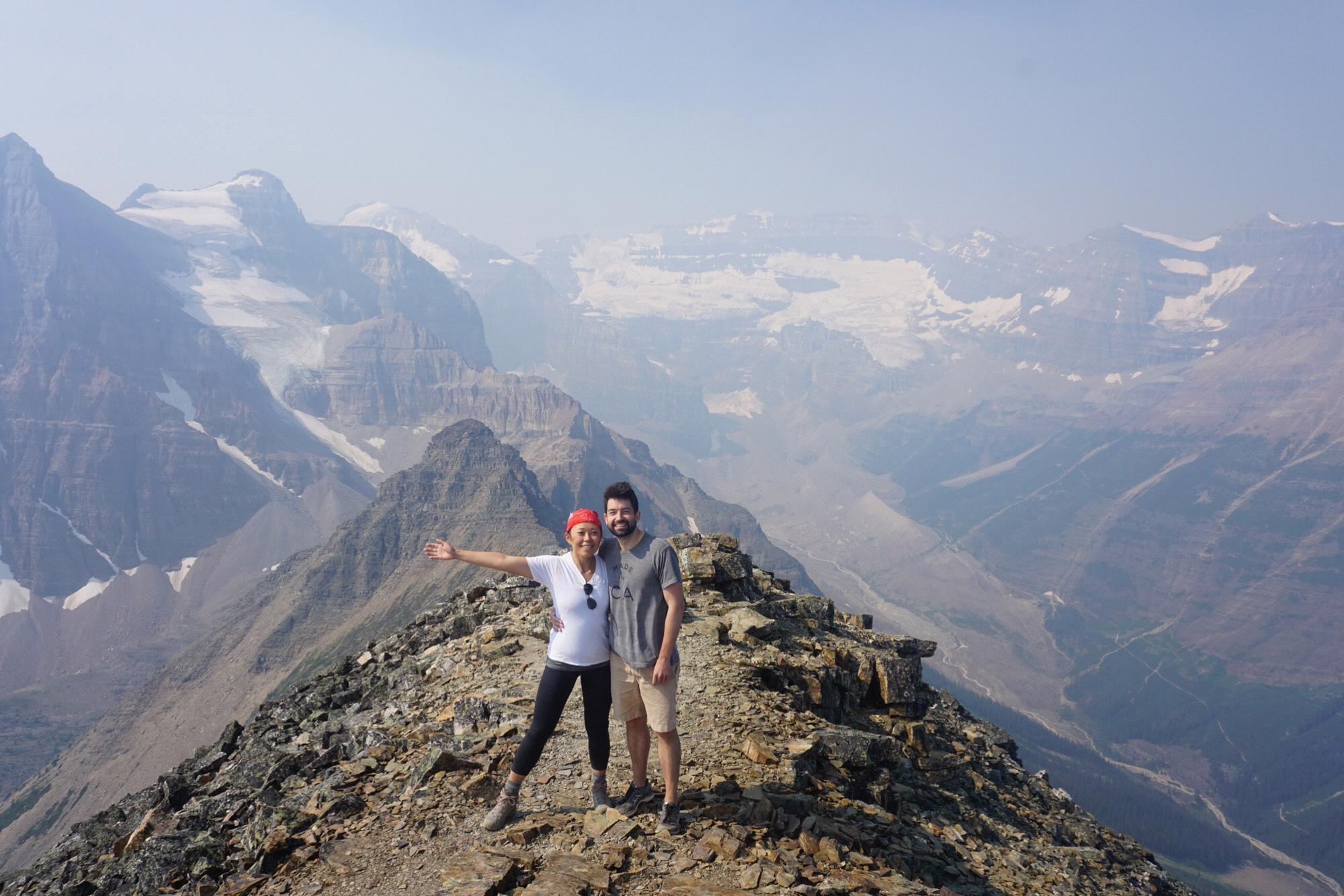 On top of the mountain at Banff National Park in Alberta, Canada, August 2018