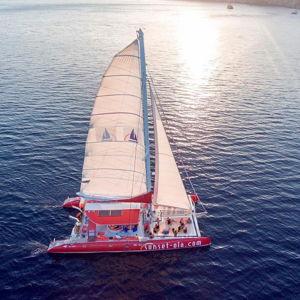 Sailing in Santorini