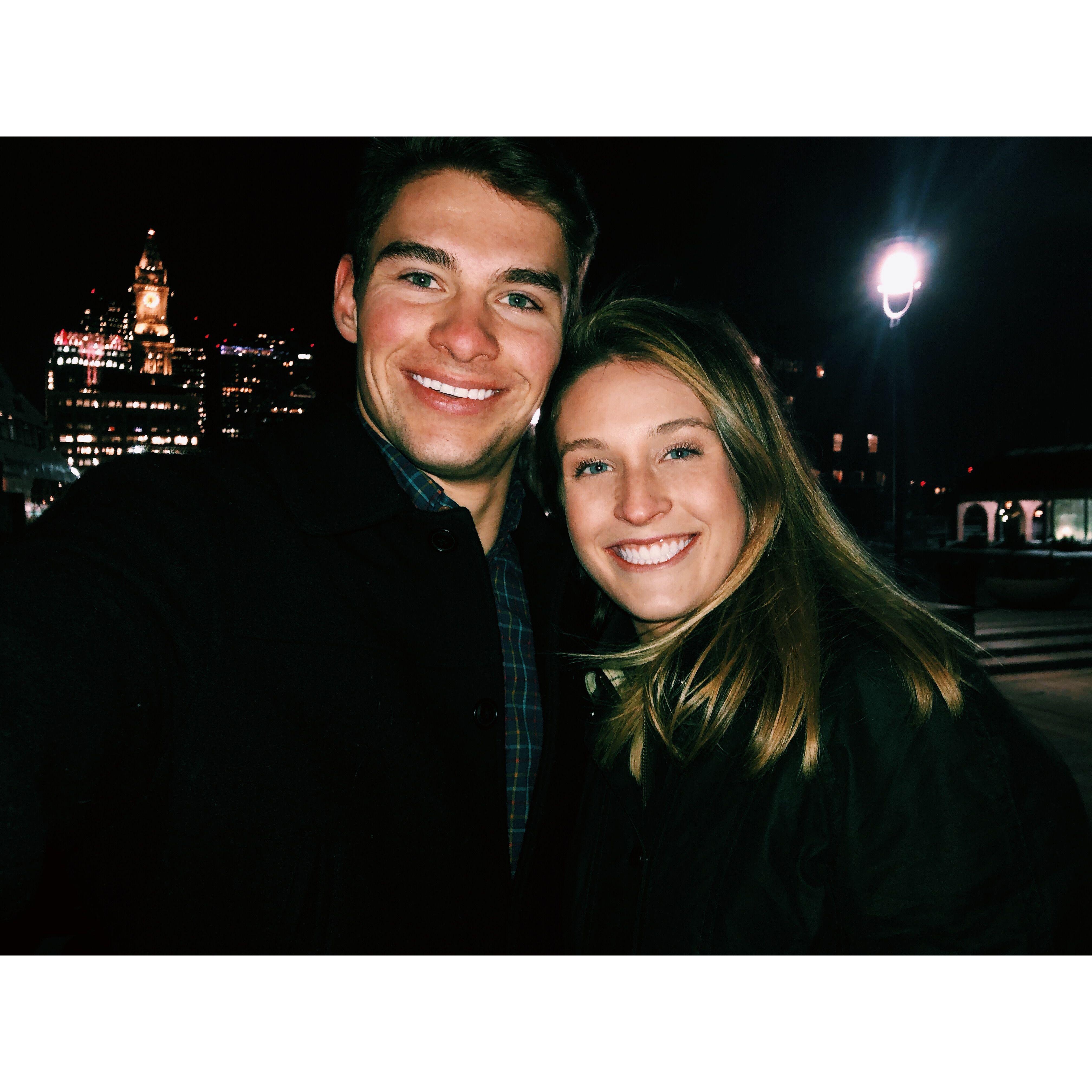 A day trip to Boston during my first visit to his parent's house in Connecticut--before we were officially dating. :)