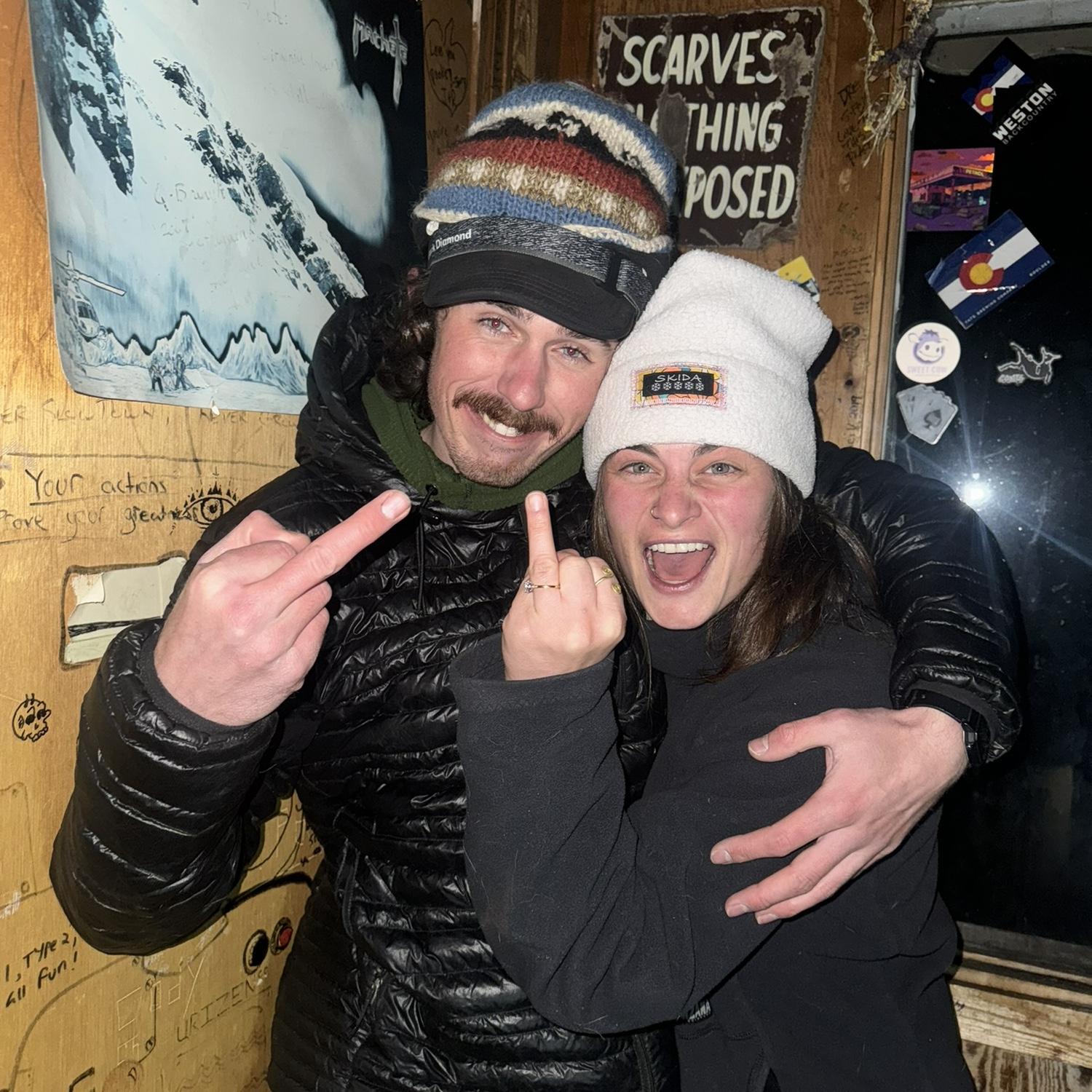 The most epic proposal, thanks to Jason and Adam for being our surprise bunkmates and to the man who let us hitchhike! To Seth - thanks for asking me to marry you! Let’s do this thing baby!