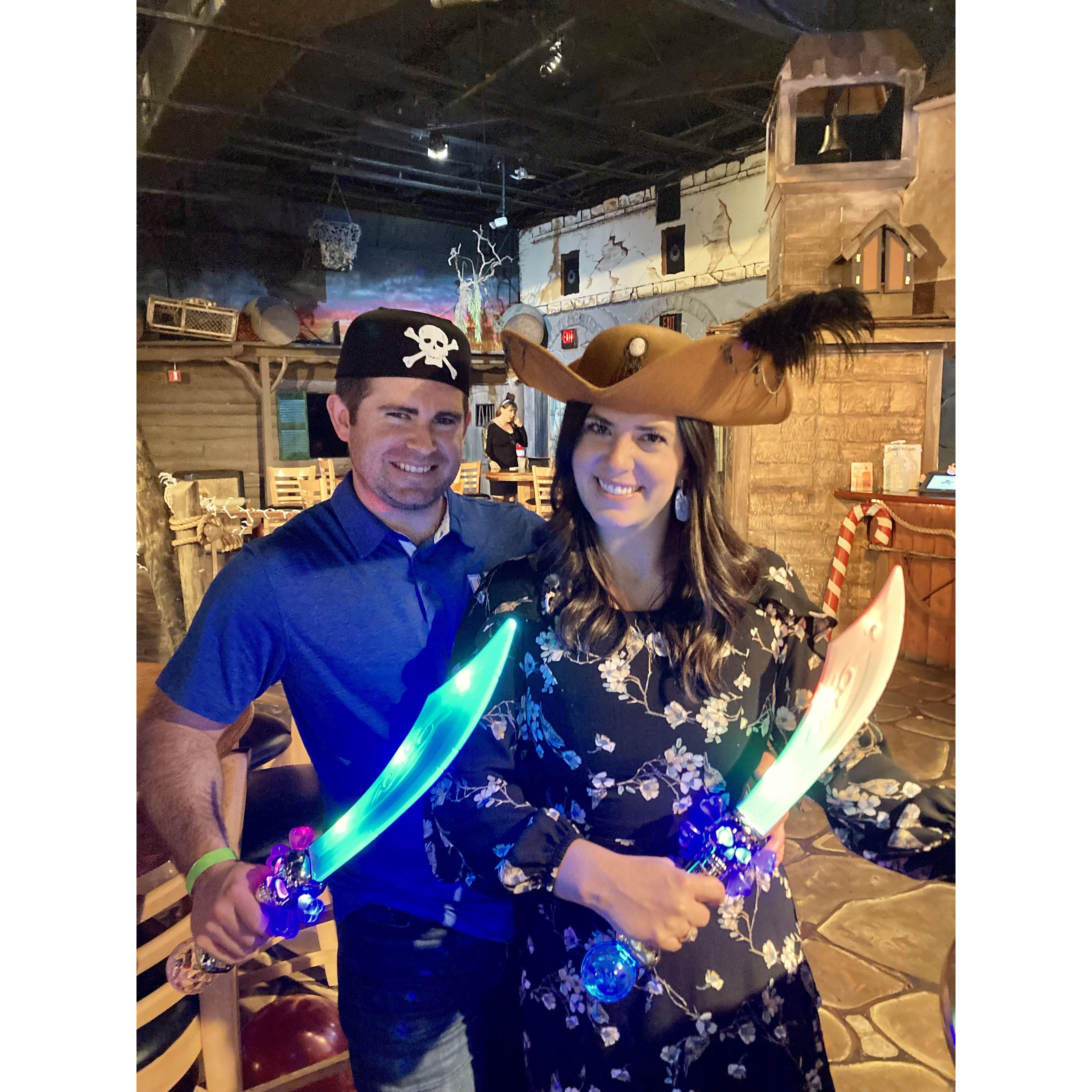 Only in Orlando, Florida, could you spend New Years Eve in a makeshift speakeasy inside a Pirate Adventure Dinner Experience complex. Without a doubt the weirdest, yet best, NYE together.