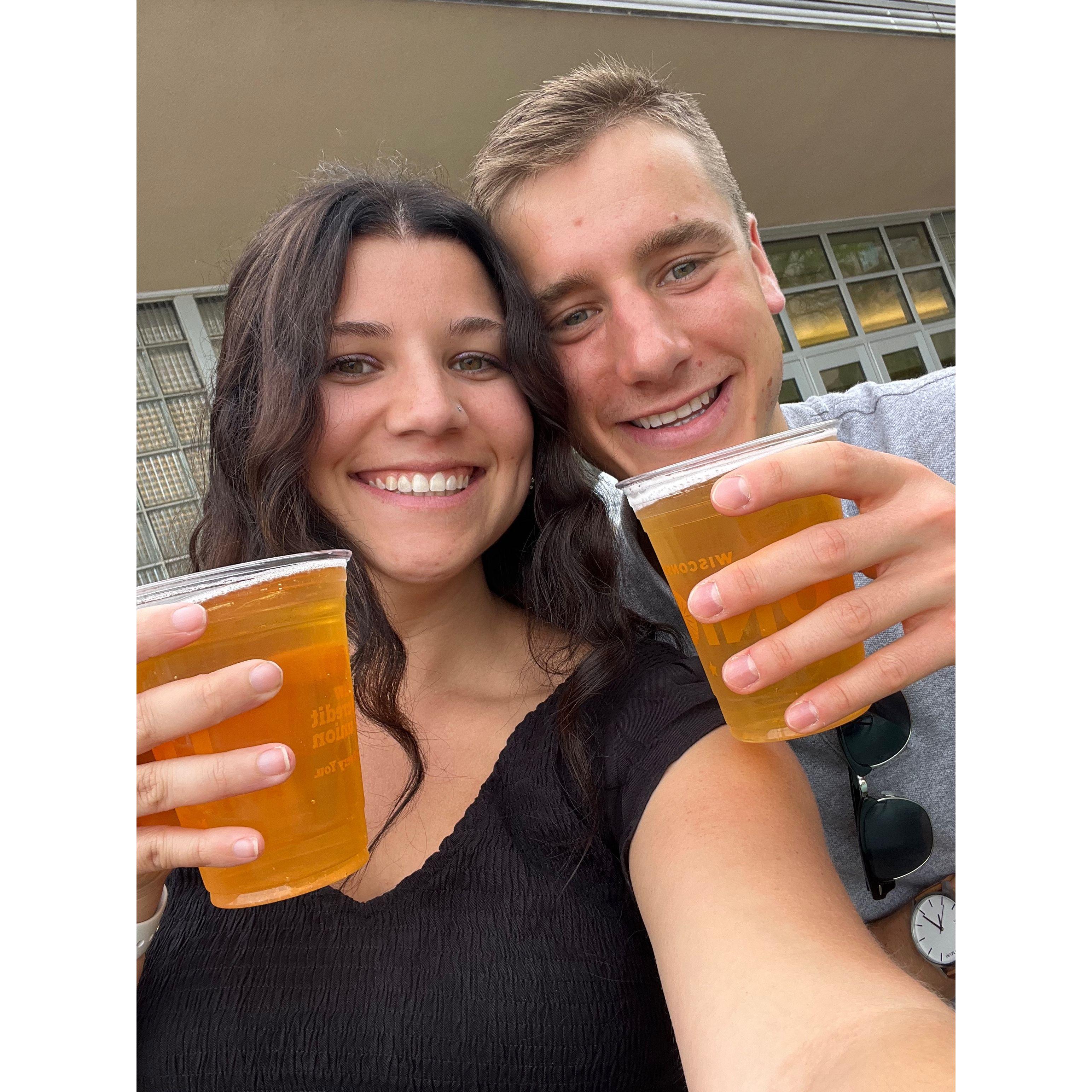 Celebrated 4 years together over Labor Day 2024 by having some beer at the Madison terrace!