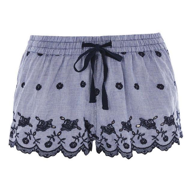 Gingham Embroidered Pyjama Shorts