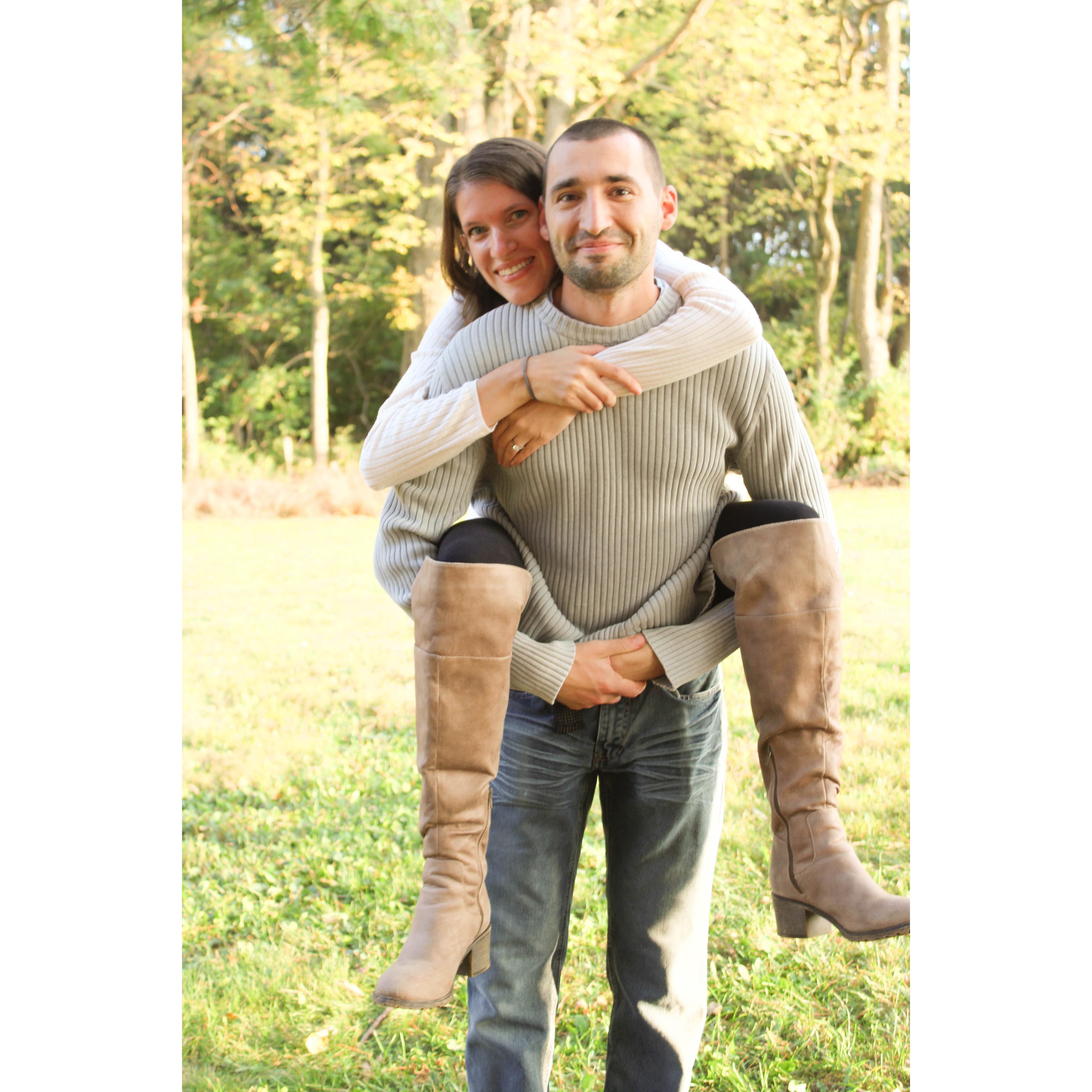Engagement photos at Gring's Mill, Nov. 2020