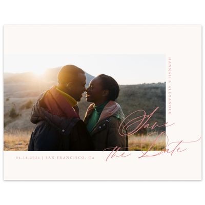 Pink Coral Wedding Digital Save the Date - Kiruna Photo