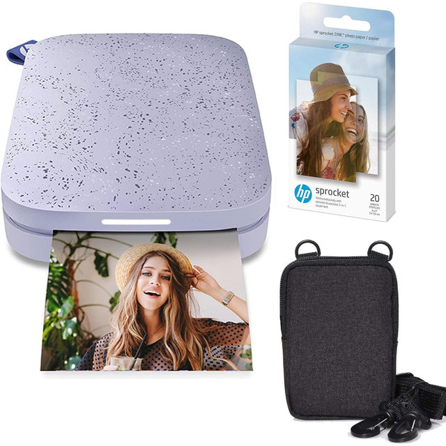 HP Sprocket Portable 2x3" Instant Photo Printer and Zink Photo Paper Bundle