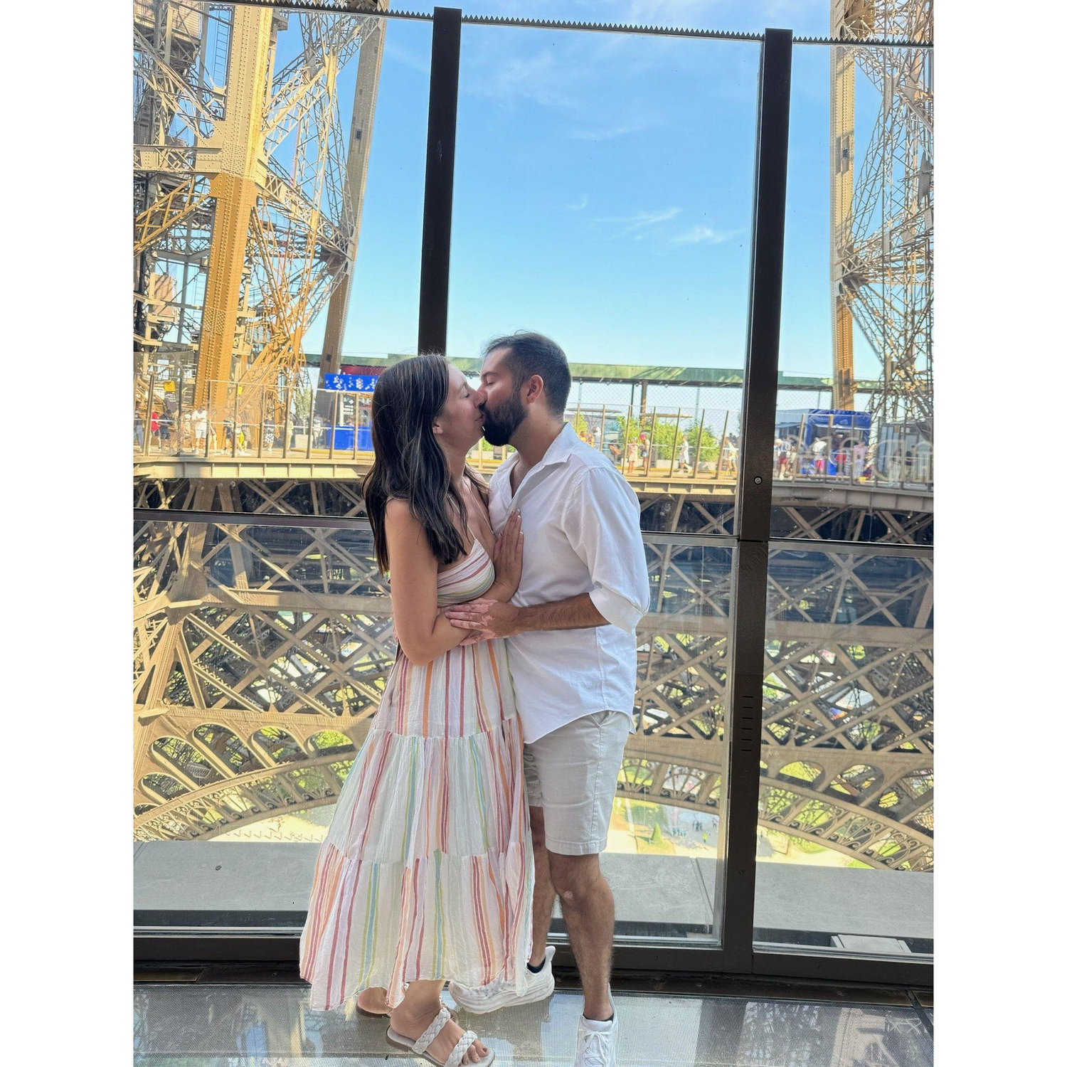 When we had lunch on the top of the eiffel tower