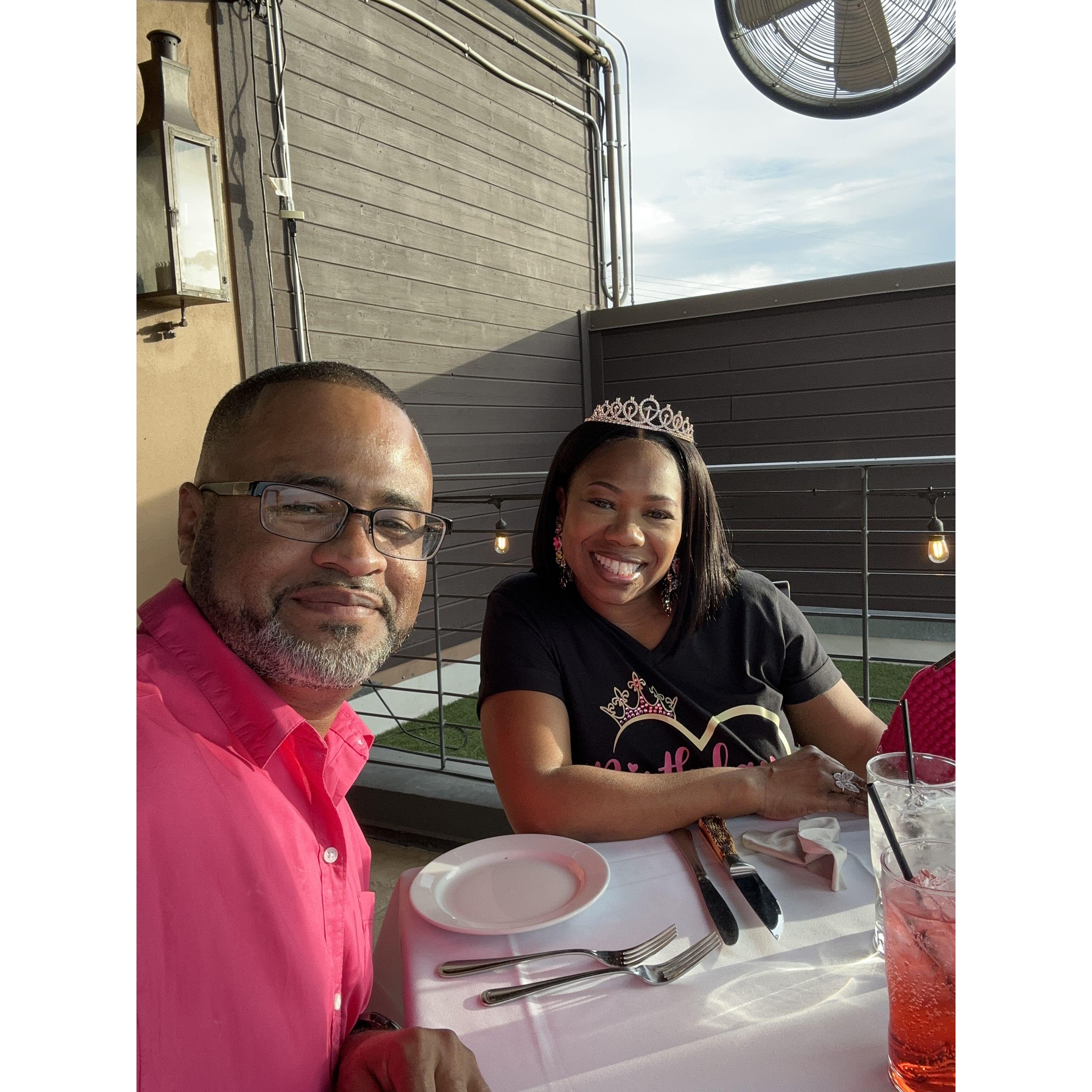 Her Birthday Celebration - Was a disguise for the Proposal!  ;)