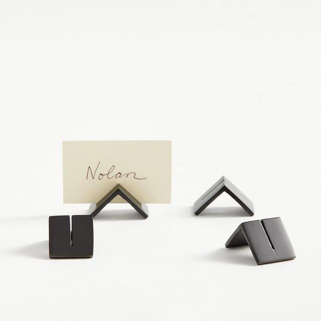 Bleecker Place Card Holders, Set of 4 - Burnished Bronze