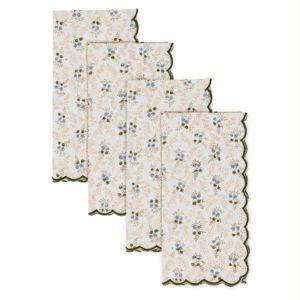 100% Cotton Little Flower Napkins Set of 4 | Sharland England by Louise Roe