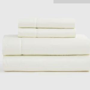 Giza Cotton Sateen Sheet Set in Ivory
