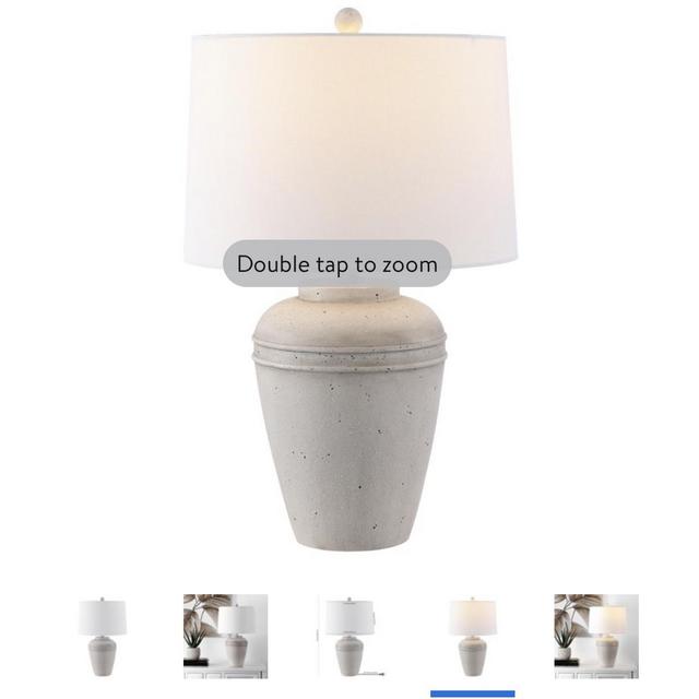 SAFAVIEH Demlin 24 in. Classic Contemporary Table Lamp, Grey