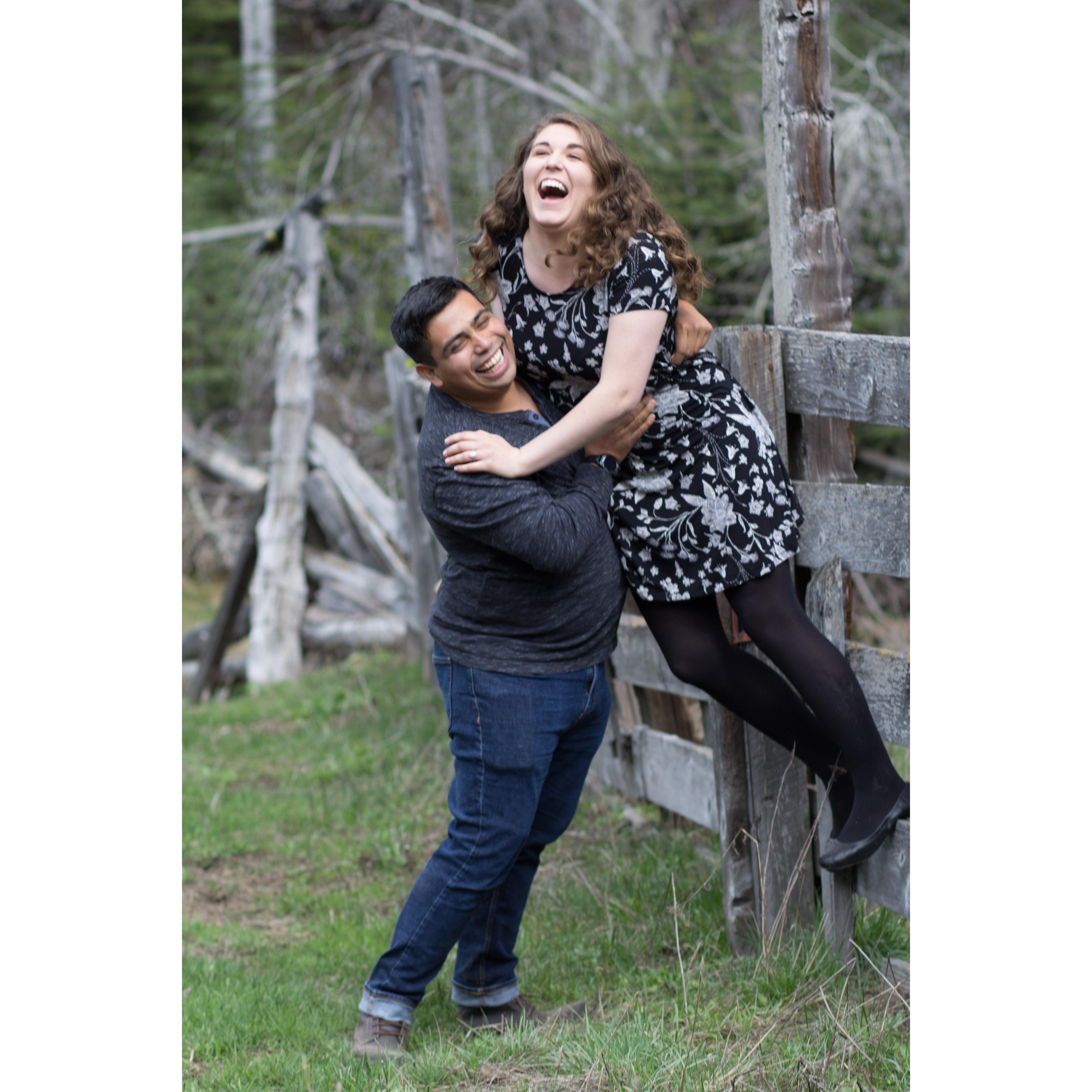 An outtake from the engagement session, haha!