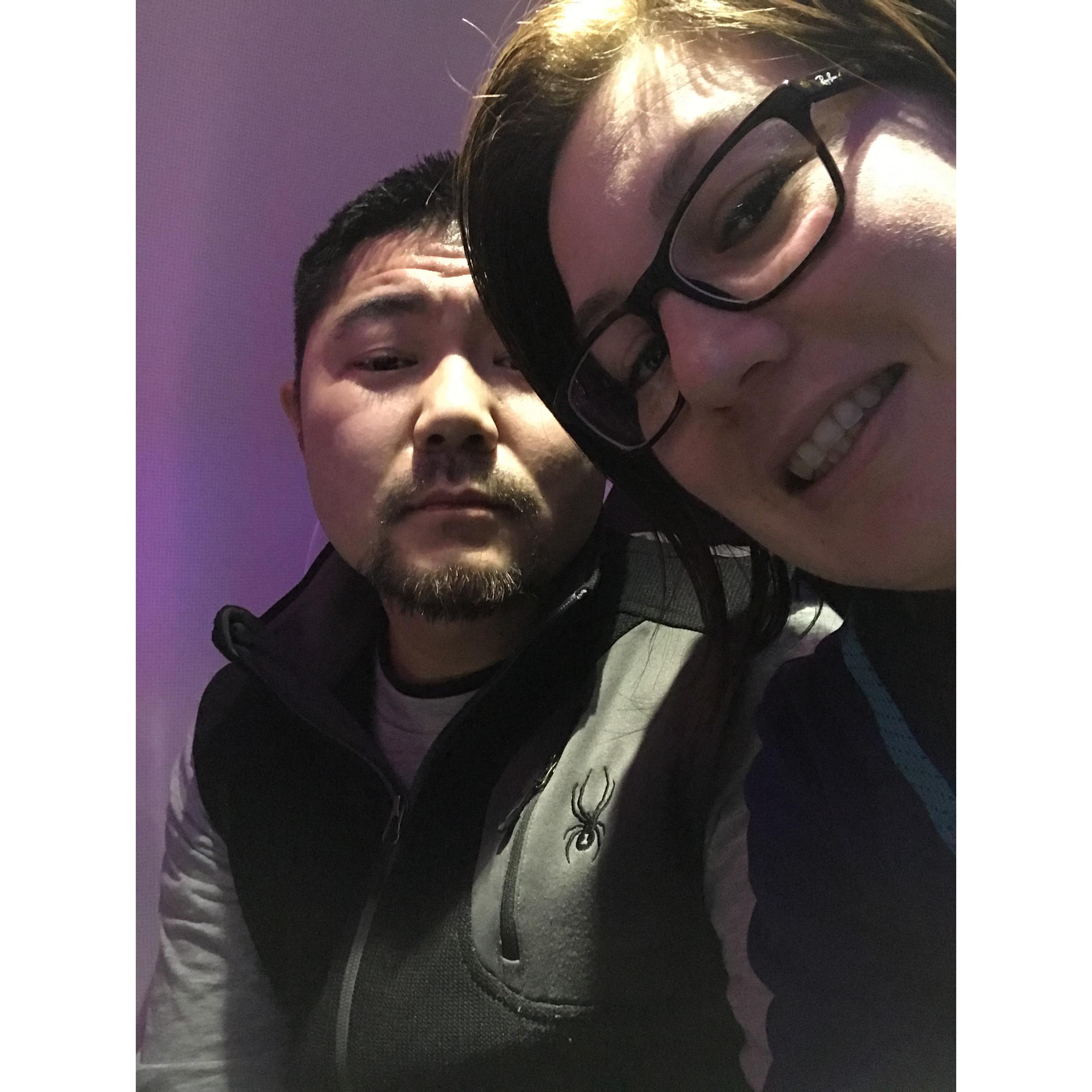 When the airplane has mood lighting.