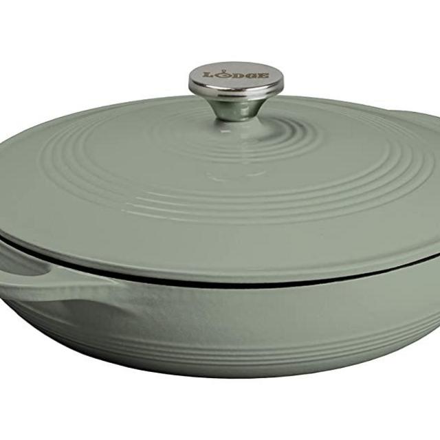 3.6 Qt Braiser Covered Casserole Solid, Desert Sage