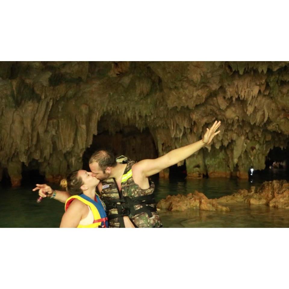 A cenote in Mexico! (there were so many bats!)