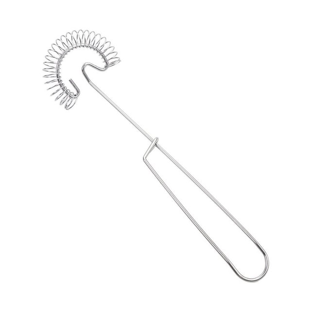 Whisk Kitchen Cream Blender Cooking Multi-function Milk Frother Stainless Steel Non-stick Spring Type(stainless steel)