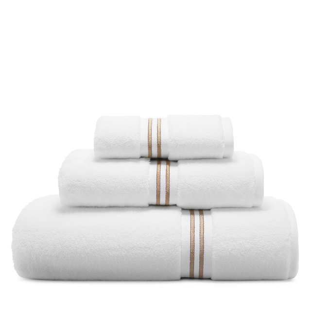 Hudson Park Collection Turkish Border Tub Mat Towel