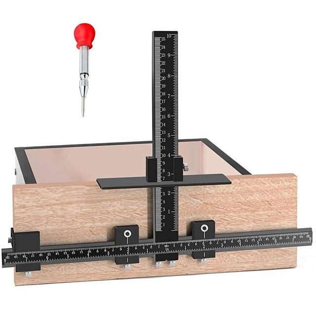 King&Charles Cabinet Hardware Jig, Aluminum Alloy Cabinet Handle Jig - Cabinet jig for Handles and pulls, Drill Guide Sleeve Drawer Pull Jig Tool for Cabinet Knobs Pulls.