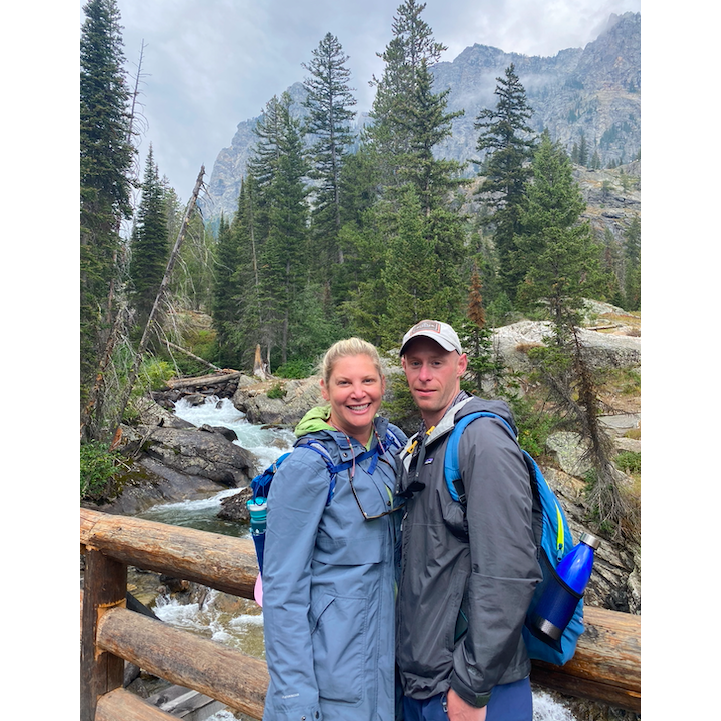 Setting off on our 18 mile hike in the Grand Tetons. We saw a moose on this hike!