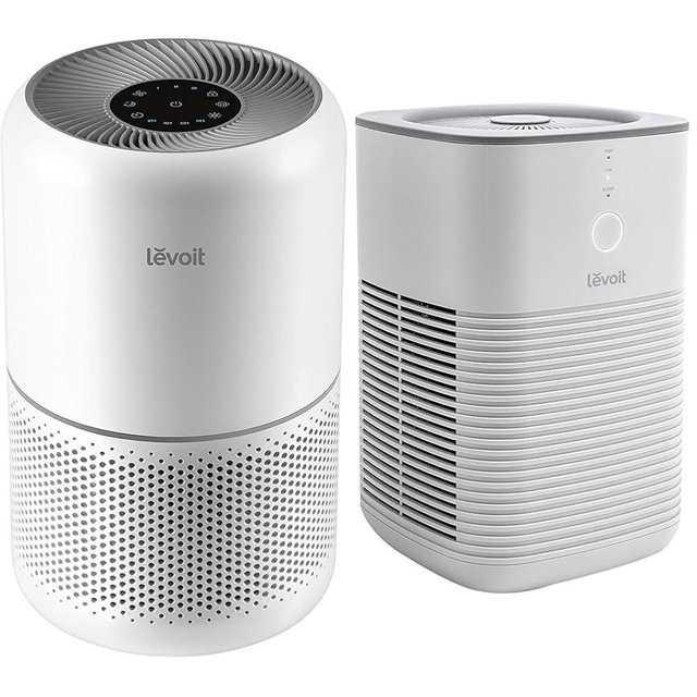 LEVOIT Air Purifier for Home Allergies Pets Hair 1095 ft2 Core300-P and Desktop HEPA Air Purifier for Bedroom 161 ft2 1 Pack