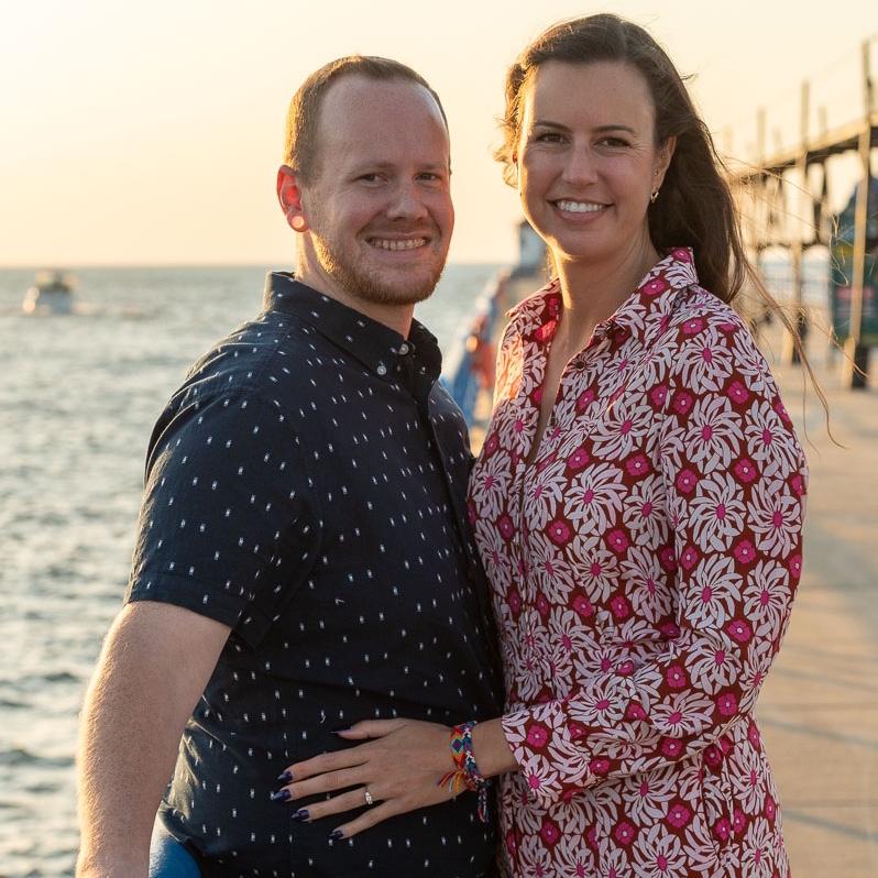 Just after Kelly proposed on the pier.