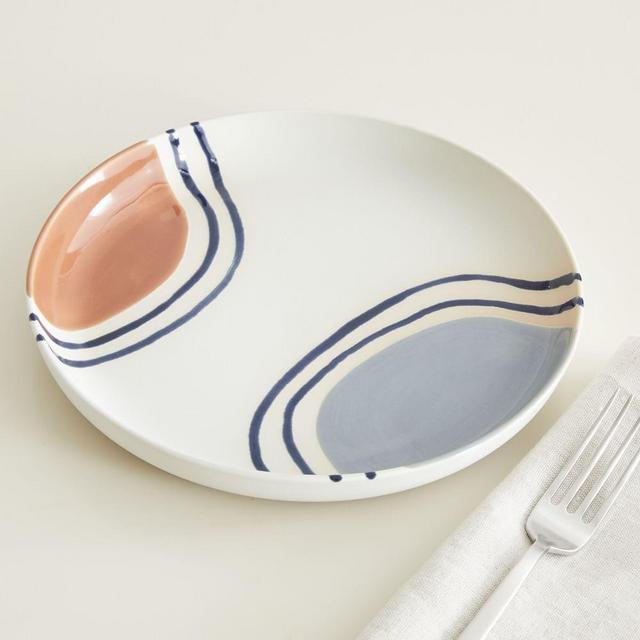Sway Salad Plate, Multi, Painted, Individual
