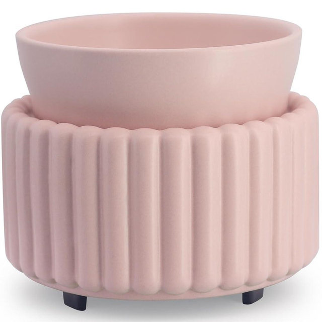 VICTORIA AROMA Ceramic Wax Melter 3-in-1 Candle Warmer for Scented Wax - Electric Fragrance Burner for Home, Office, Bedroom - Gift & Décor（Pink）
