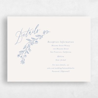 Denim Blue Wedding Enclosure - Miette