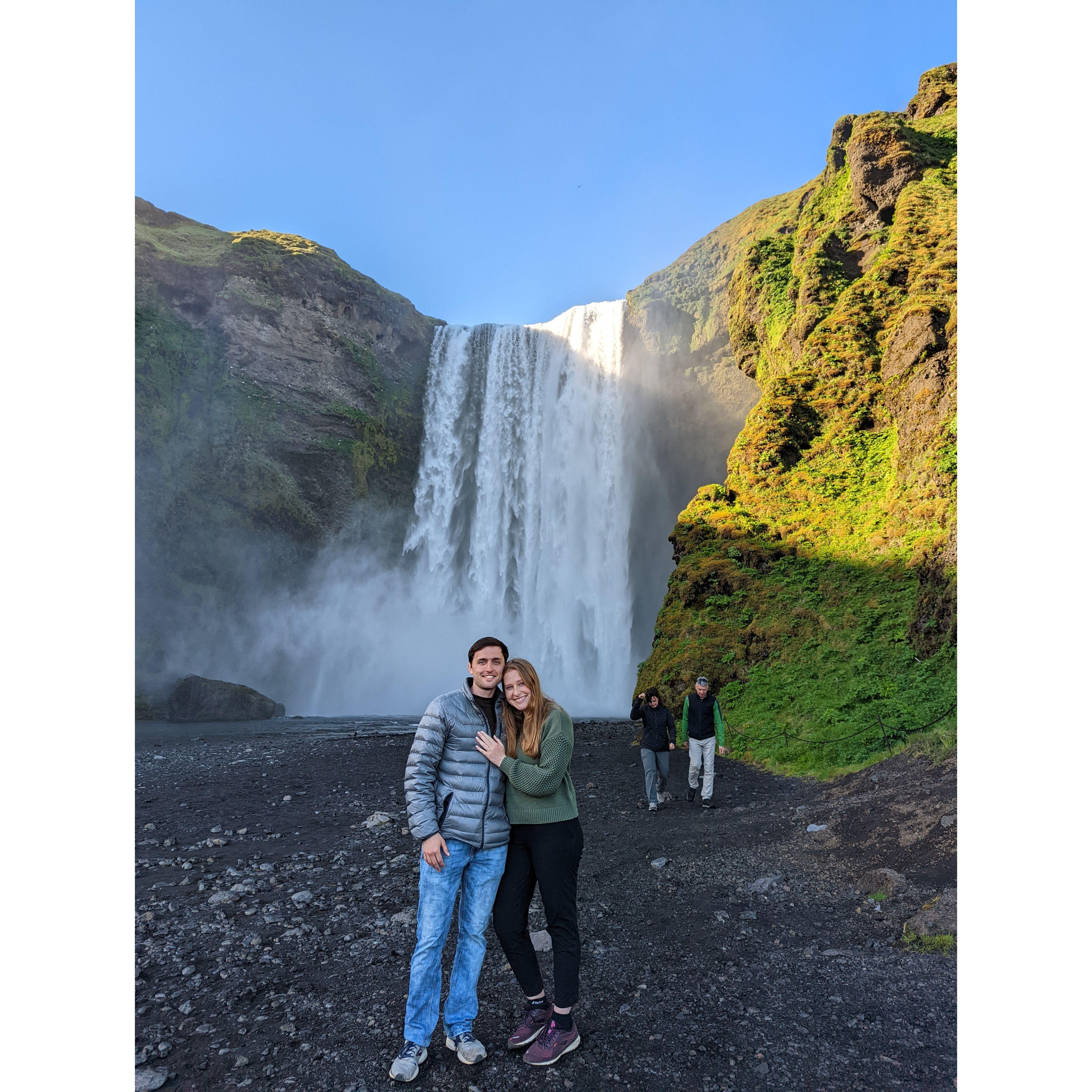 since the sun doesn't set in Iceland until after midnight, we got to explore well into the night and celebrate our engagement!