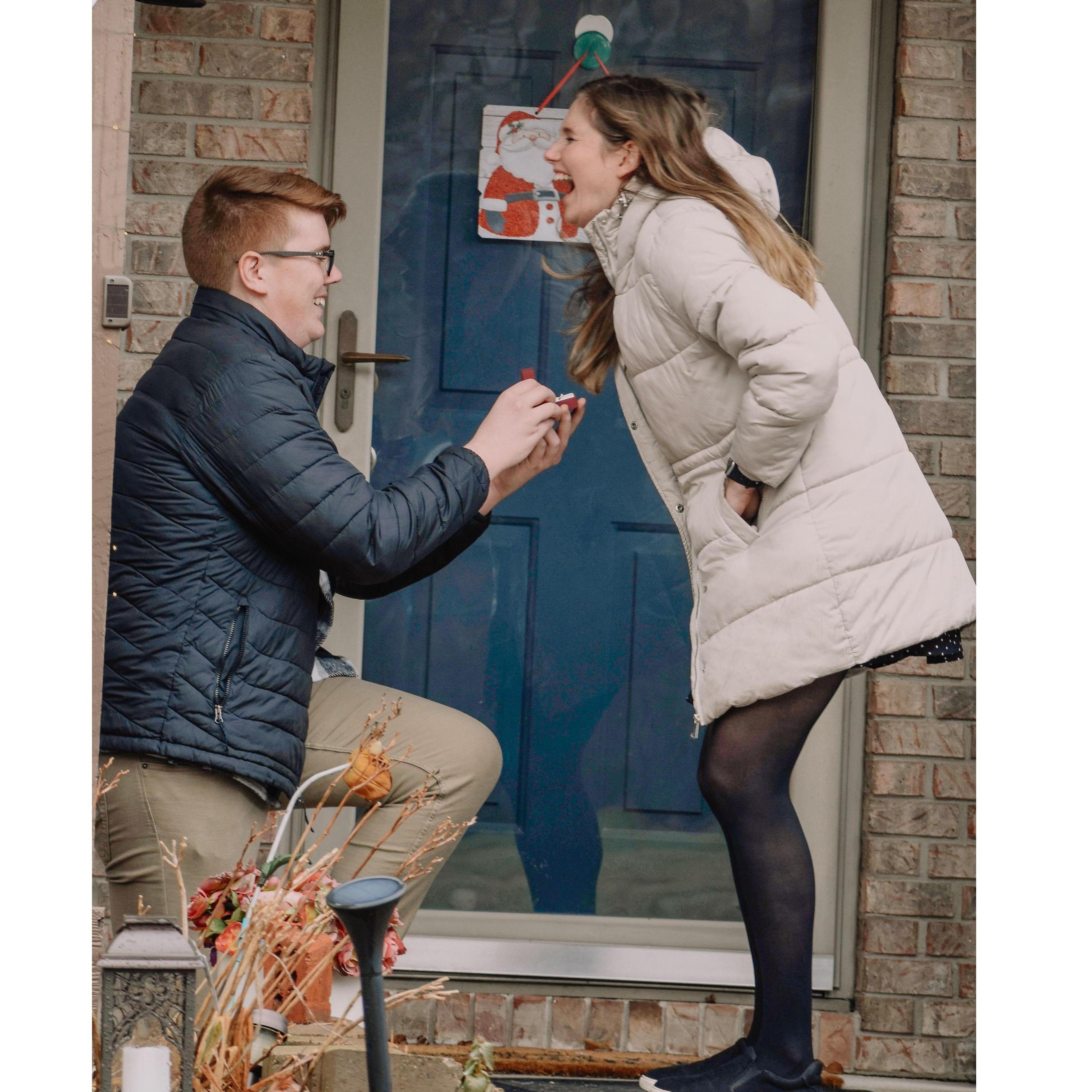 The moment Austin proposed!