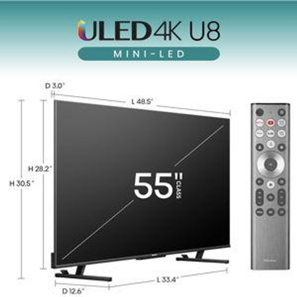 Hisense 55-Inch Class U8 Series Mini-LED ULED 4K UHD