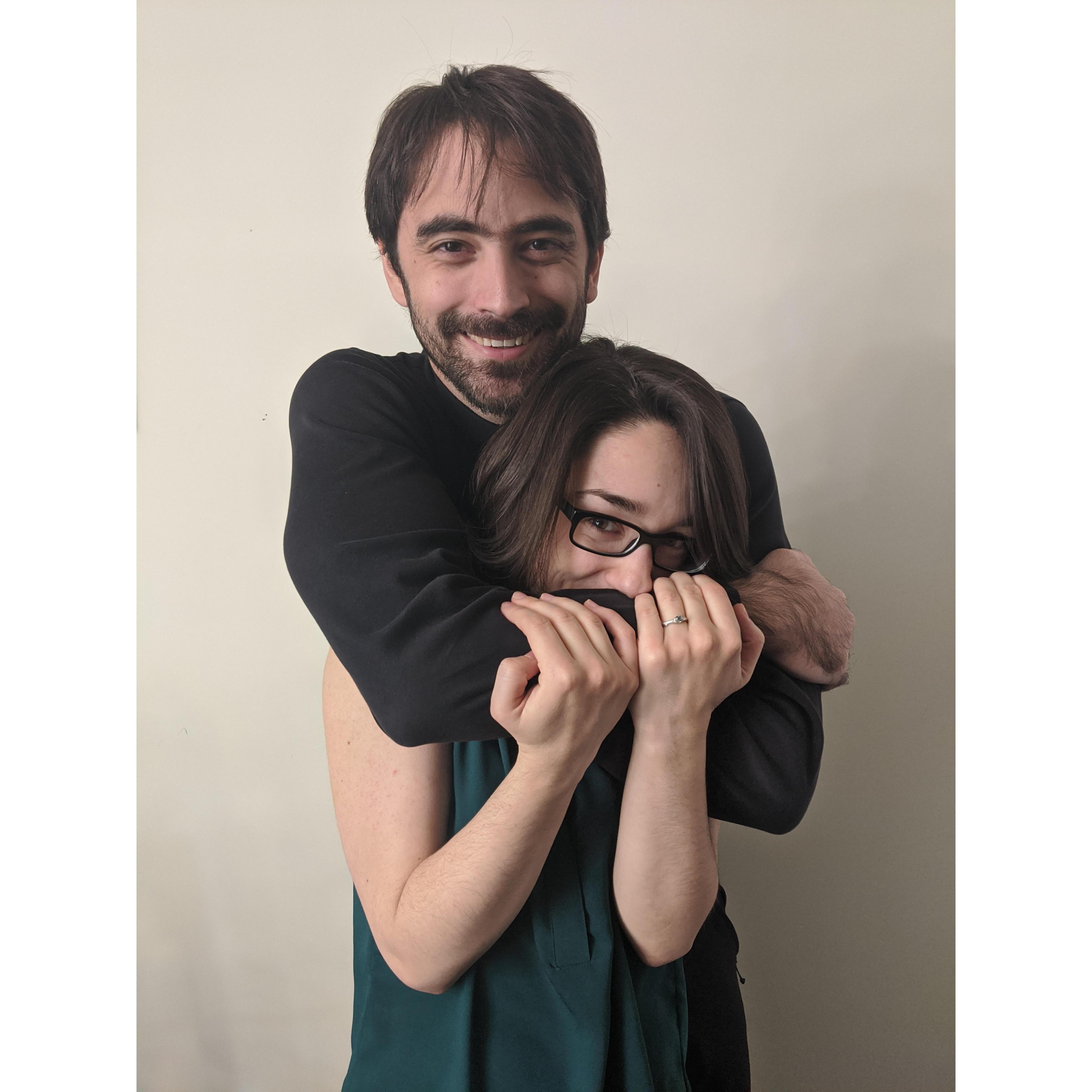 November 23rd, 2019 - We got engaged today! Sarah (Lauren's sister) took this picture!