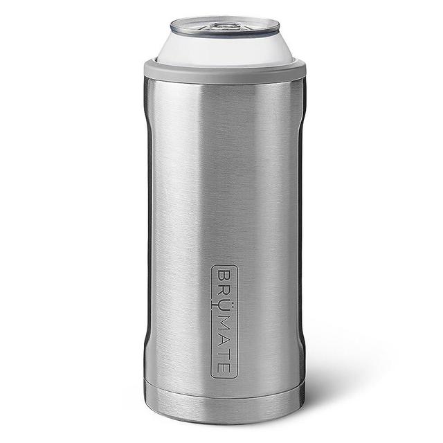 BrüMate Hopsulator Juggernaut Can Cooler Insulated for 24oz  / 25oz Cans | Can Coozie Insulated Stainless Steel Drink Holder for Beer, Tea, and Energy Drinks (Silver)