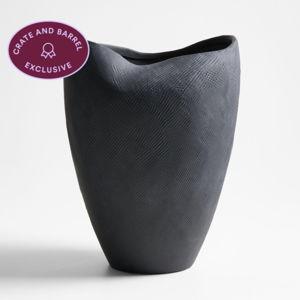 Scraffito Large Ceramic Vase