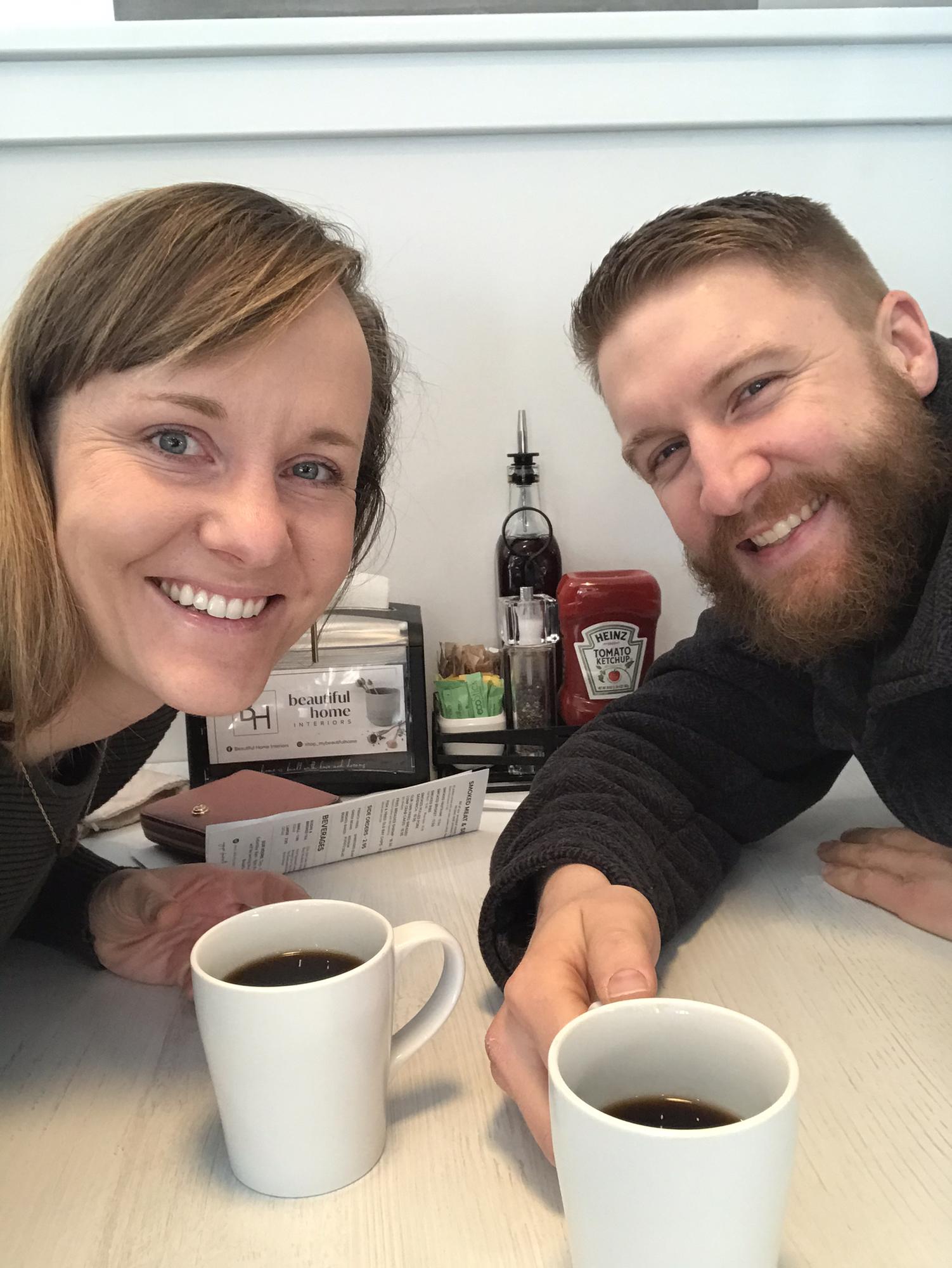 On one of our breakfast dates.