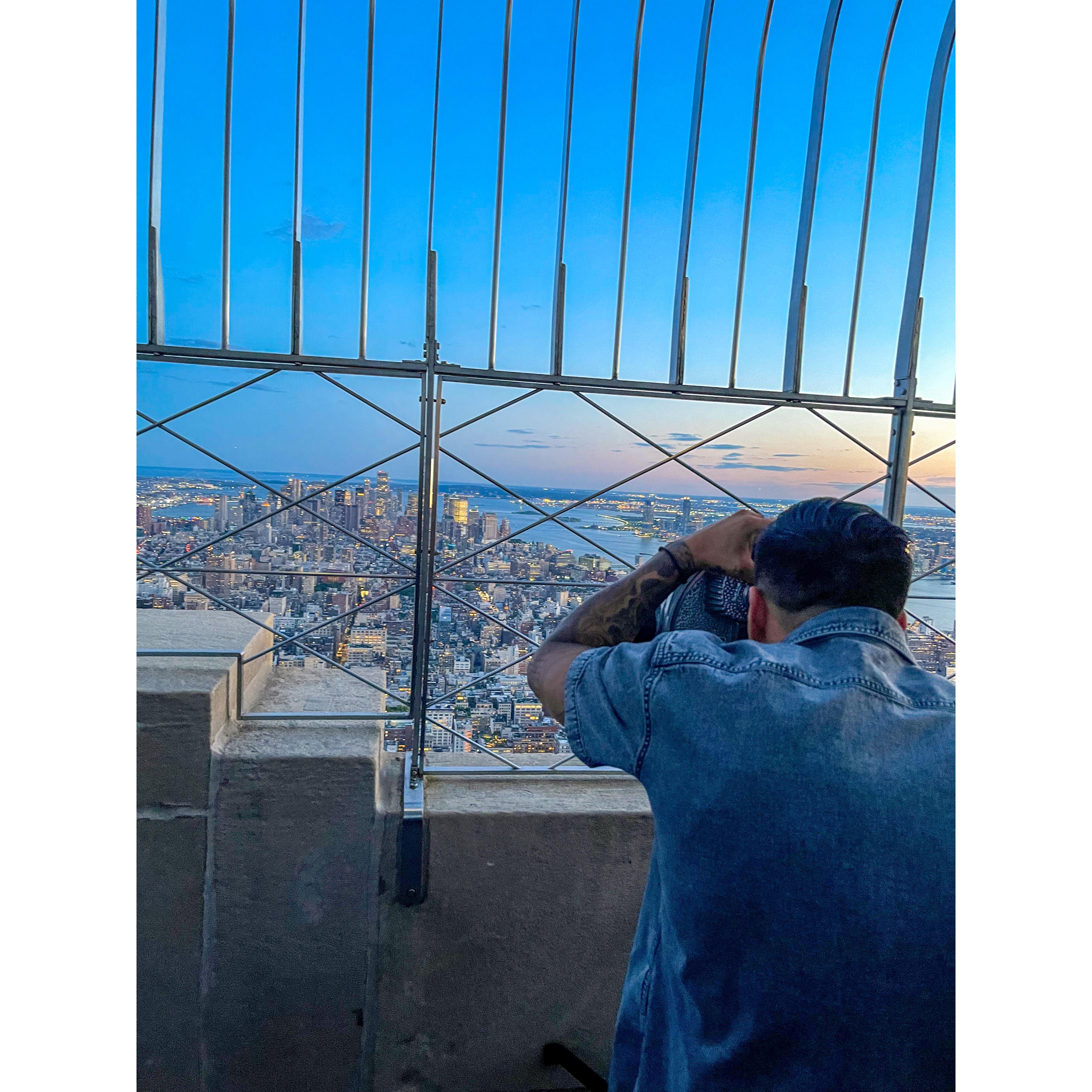 Beautiful New York sunset.