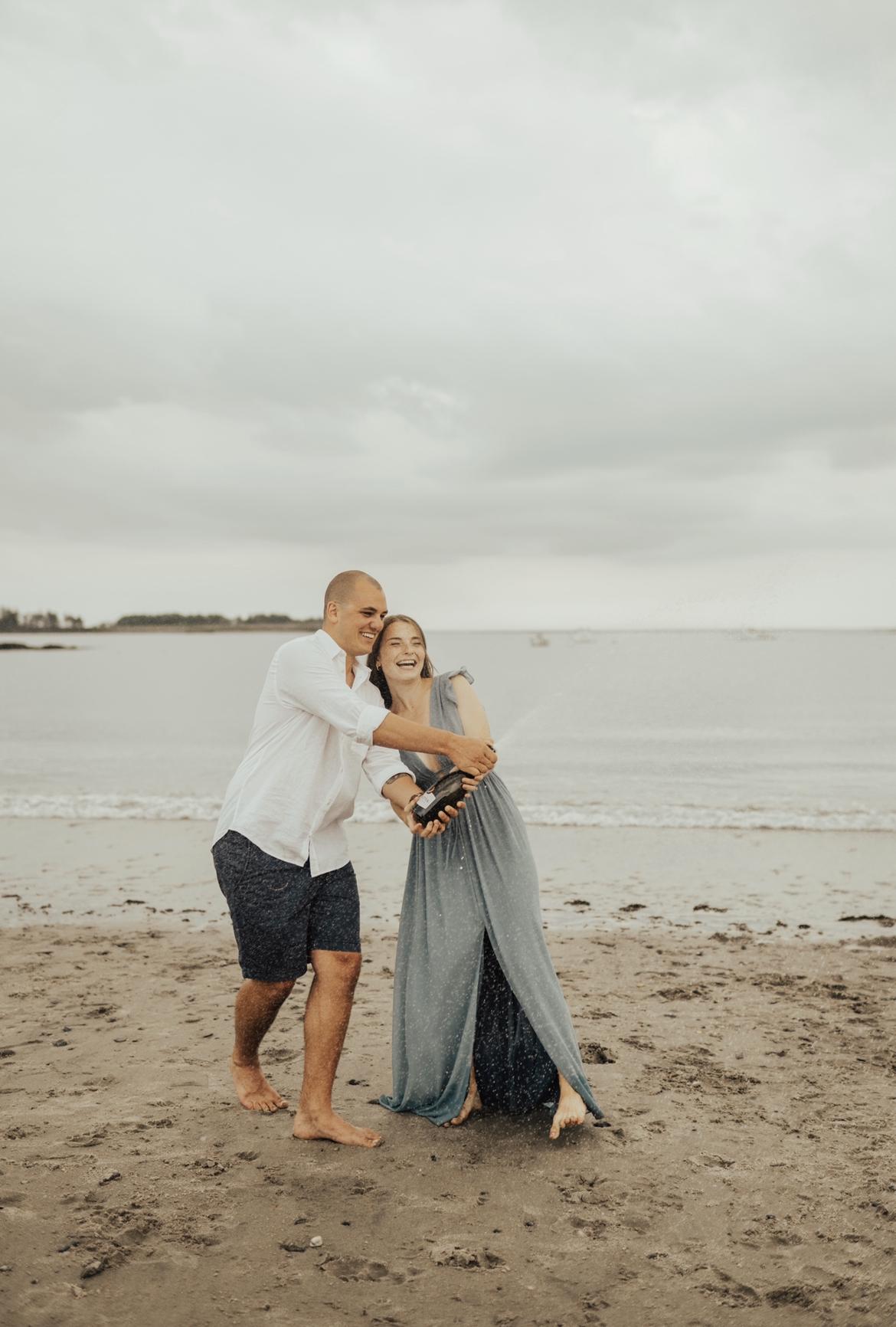 Our engagement photo shoot at Kettle Cove.